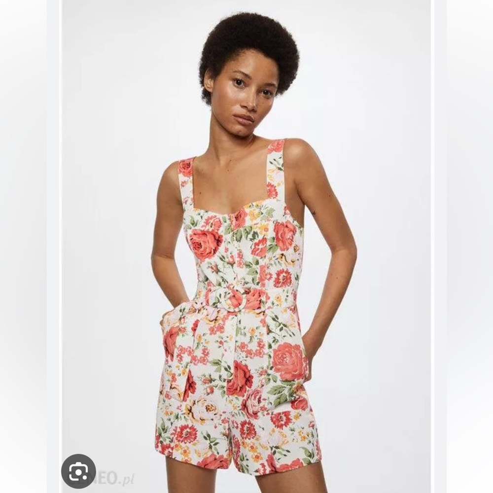 MANGO flower short jumpsuit